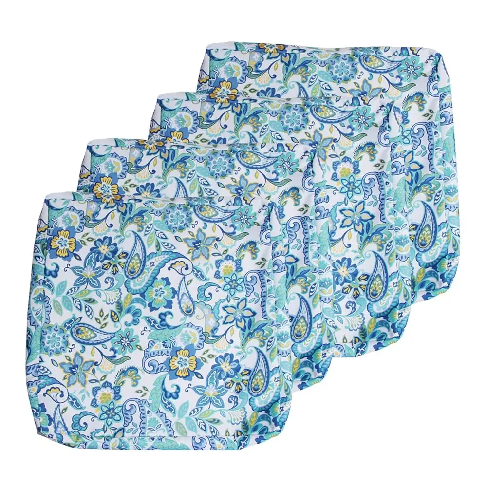 Patio Chair Seat Cushion Covers,Washable UV Resistant Slip Covers Replacement,Waterproof Outdoor Furniture Cushion Pillow Se