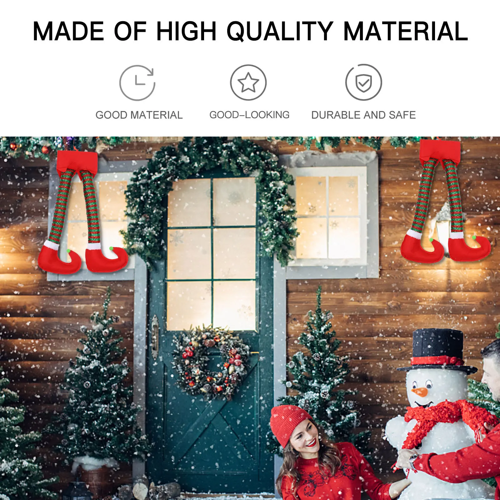 

1pc Christmas Santa Claus Leg Hanging Decor Unique Elf Legs Design For Festival Party Bar Restaurant Xmas Ornament Pendant