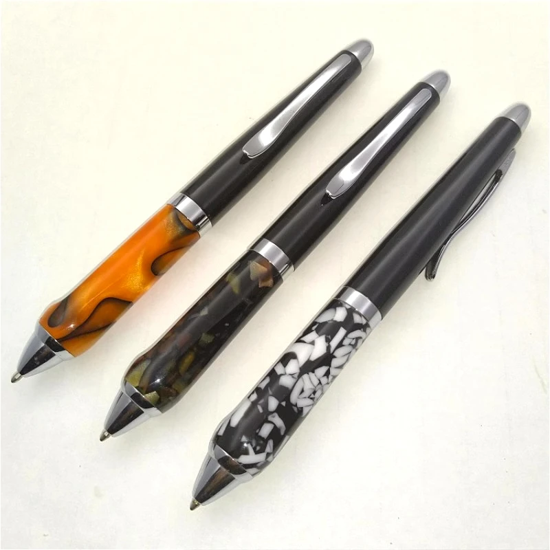 

Limited Edition Luxury Acrylic Resin Ballpoint Pen Unique Design 0.7mm Black Refill Gel Pens Rotary Core Office Cute Stationery