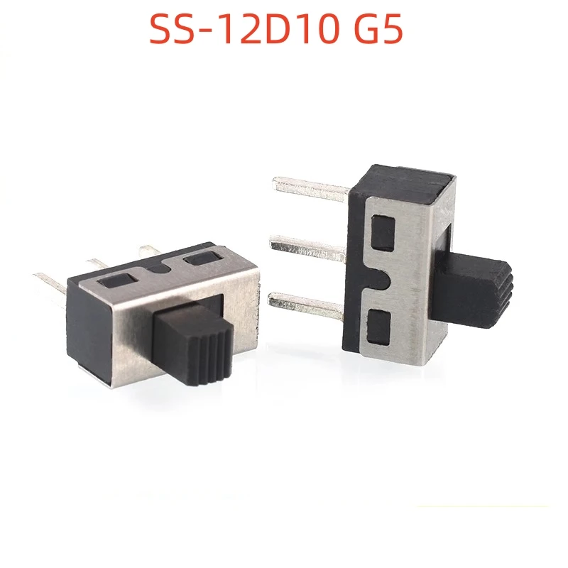 

10PCS SS-12D10 5MM handle High Tripod 2-step Vertical Dial Switch Foot Spacing 4.7 High Current Dial Connector