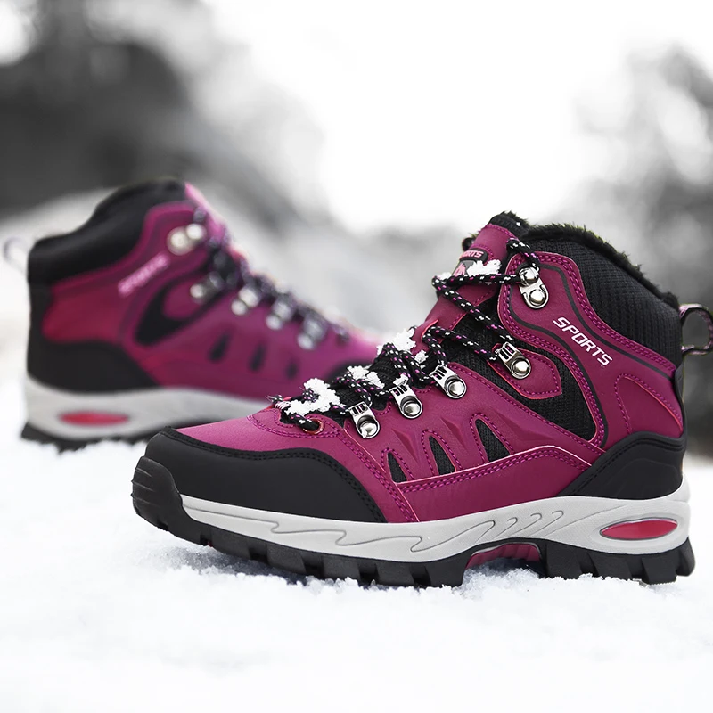 Mens Boots Climbing Hiking Shoes Waterproof Sneakers Man Winter Outdoor High Quality Non-Slip Sneaker Forest Trekking Snow Boots