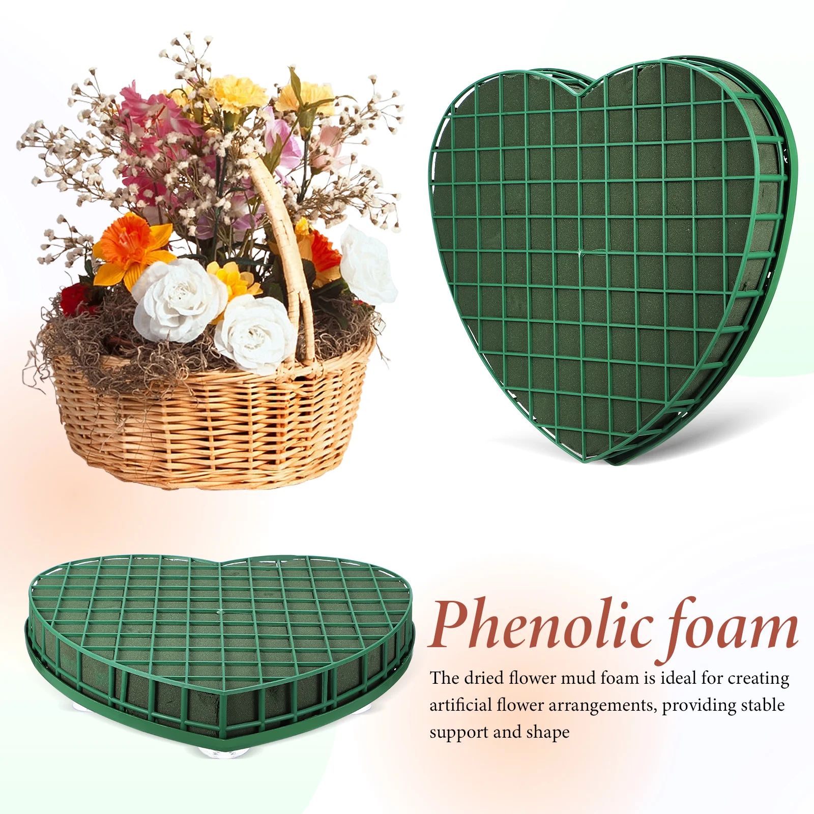 1 قطعة سيارة الزفاف الزهور الطين حجم كبير كوب شفط أخضر لتقوم بها بنفسك كتلة زهرة امتصاص الماء الطين لتزيين الحدث