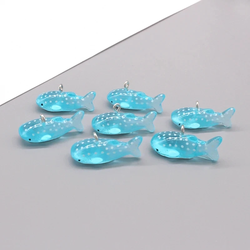 50pcs Kawaii Mini Small Shark Resin Charms Bulk Wholesale Ocean Animal Pendants Diy For Earring Bracelet Necklace Jewelry Make