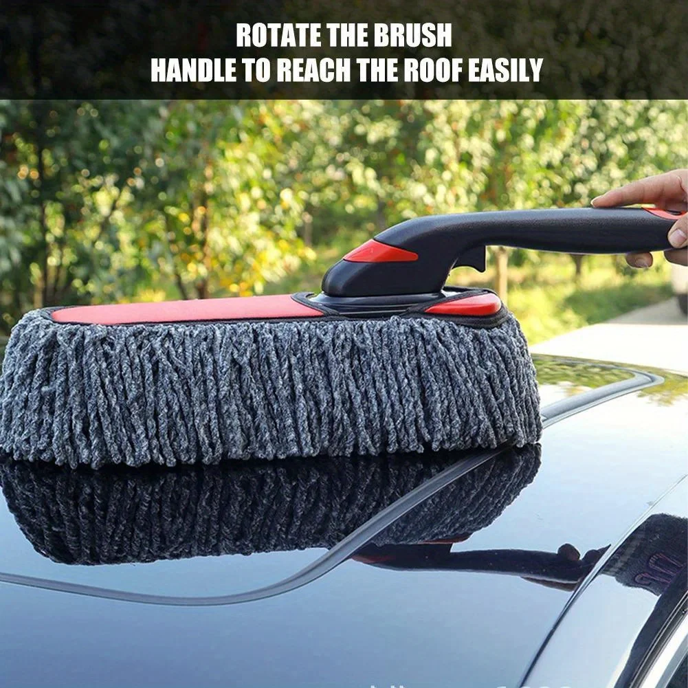 Car Duster Exterior with Extendable Handle Car Cleaning Tool Dust Remover Soft Non-Scratch Cleaning Brush For Car Home Dusting