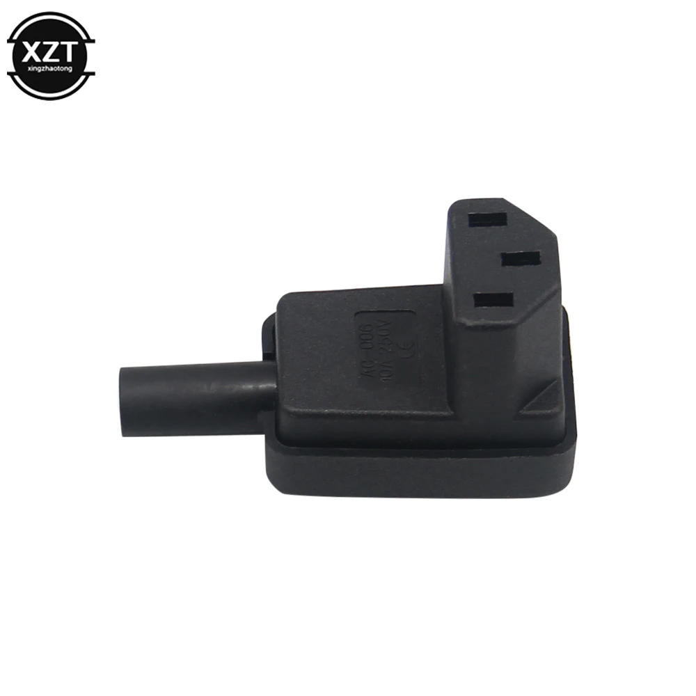 Newest C13 Power Plug, 90 Degree Angled IEC 320 C13 Female Plug AC 10A / 250V Power Cord/Cable Connector