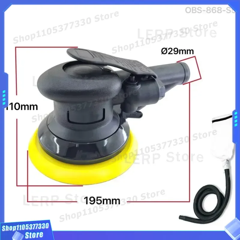 OBS-868-S5 Random Orbit Air Sander 12000RPM 5mm Stroke Self Vacuum Dust Extraction Pneumatic Polisher for Auto Body Repair
