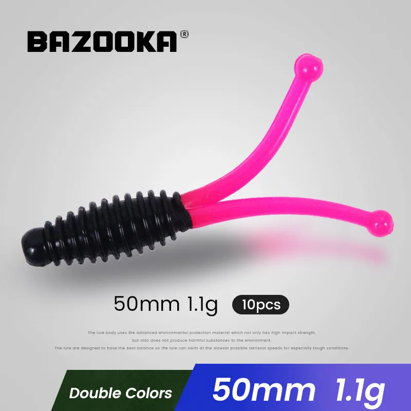 

Bazooka UV Fishing Soft Lure 50mm 1g Silicone Swimbait Gear Wobbler Carp Shad Perch Troute Pesca Acesorios Pike Bass Winter Bait