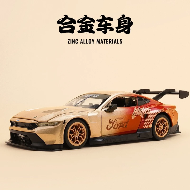 

Модель гоночного автомобиля Mustang GT3 из сплава, масштаб 1:24, со звуком и светом, с функцией отката, детская игрушка, коллекционный предмет, подарок на день рождения