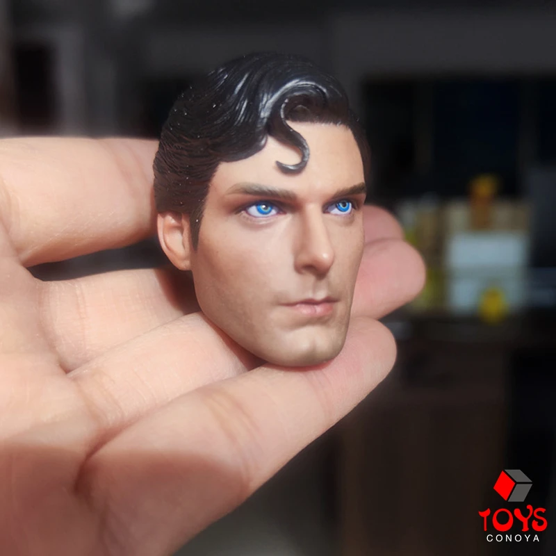 Escala 1/6 super herói henry cavill cabeça esculpida pvc escultura modelo caber 12 ''soldado masculino figura de ação corpo bonecas
