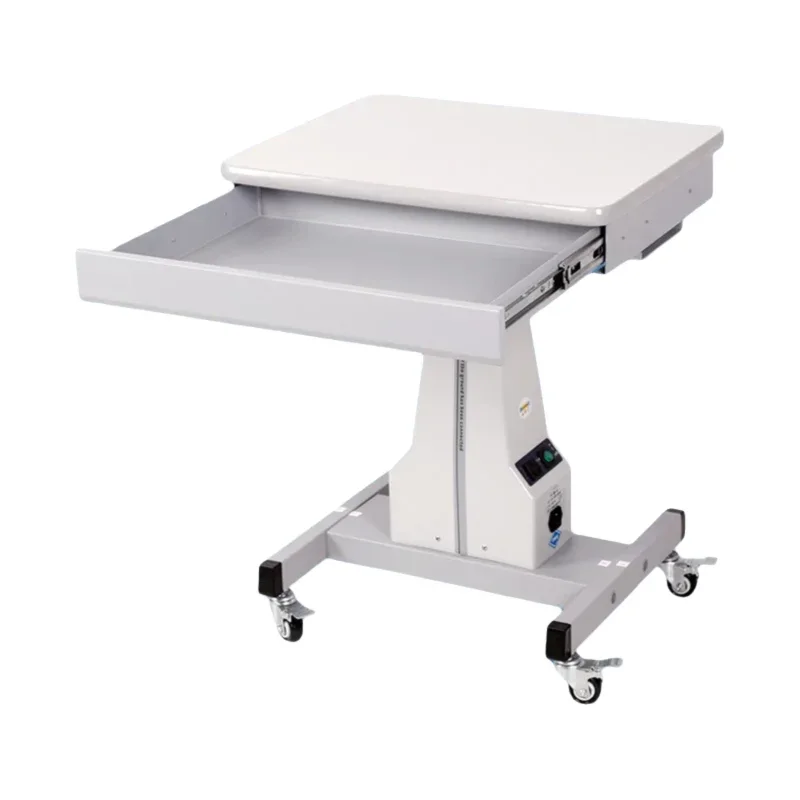 Refraction Lift Table Computer Refractor Elevating Unit Vision Testing Equipment Electric Lift with Trial Lens Drawer