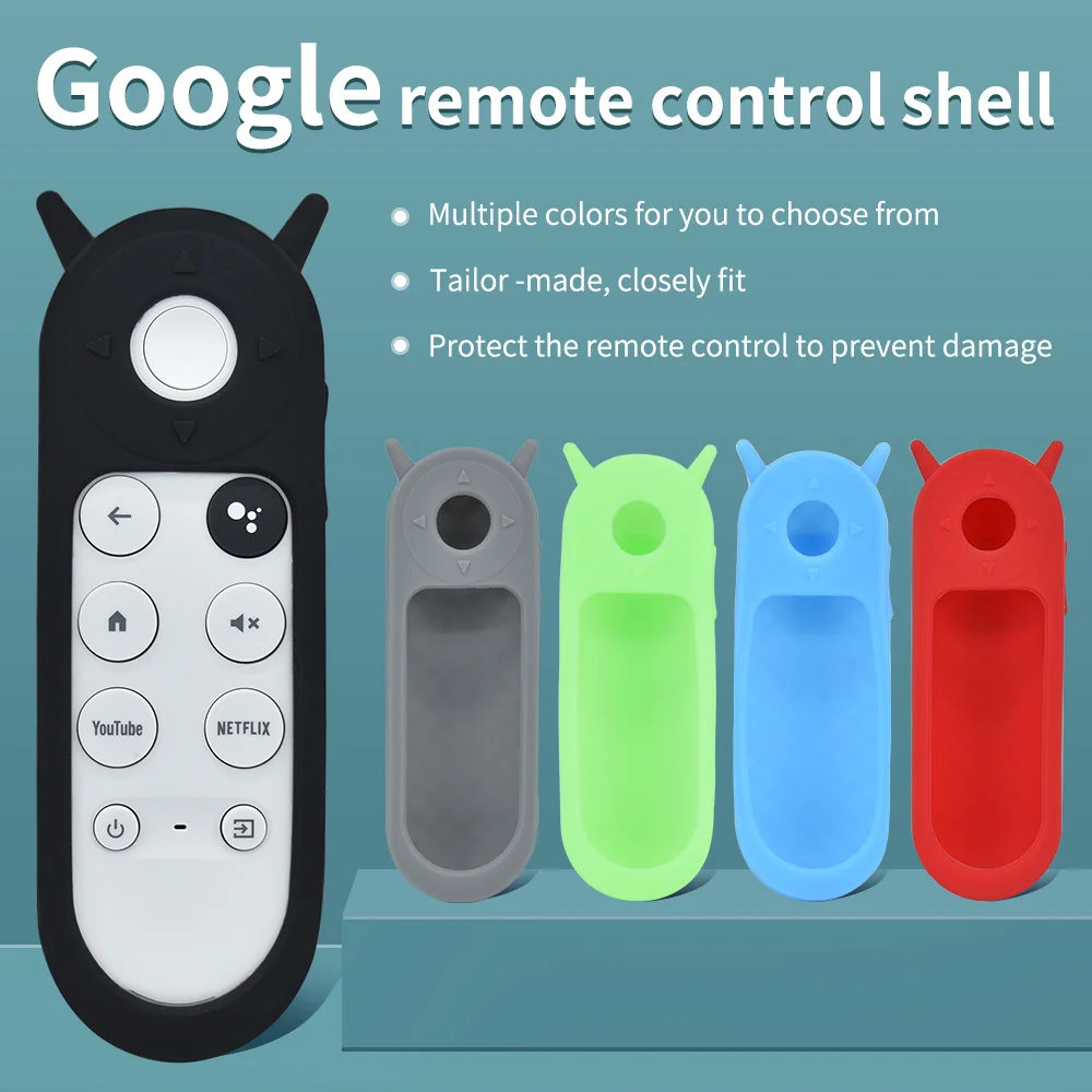 Non-slip Soft Silicone Case Remote Control Protective Cover for-Google Chromecast TV 2020 Voice Remote Control anti-dirty Shell