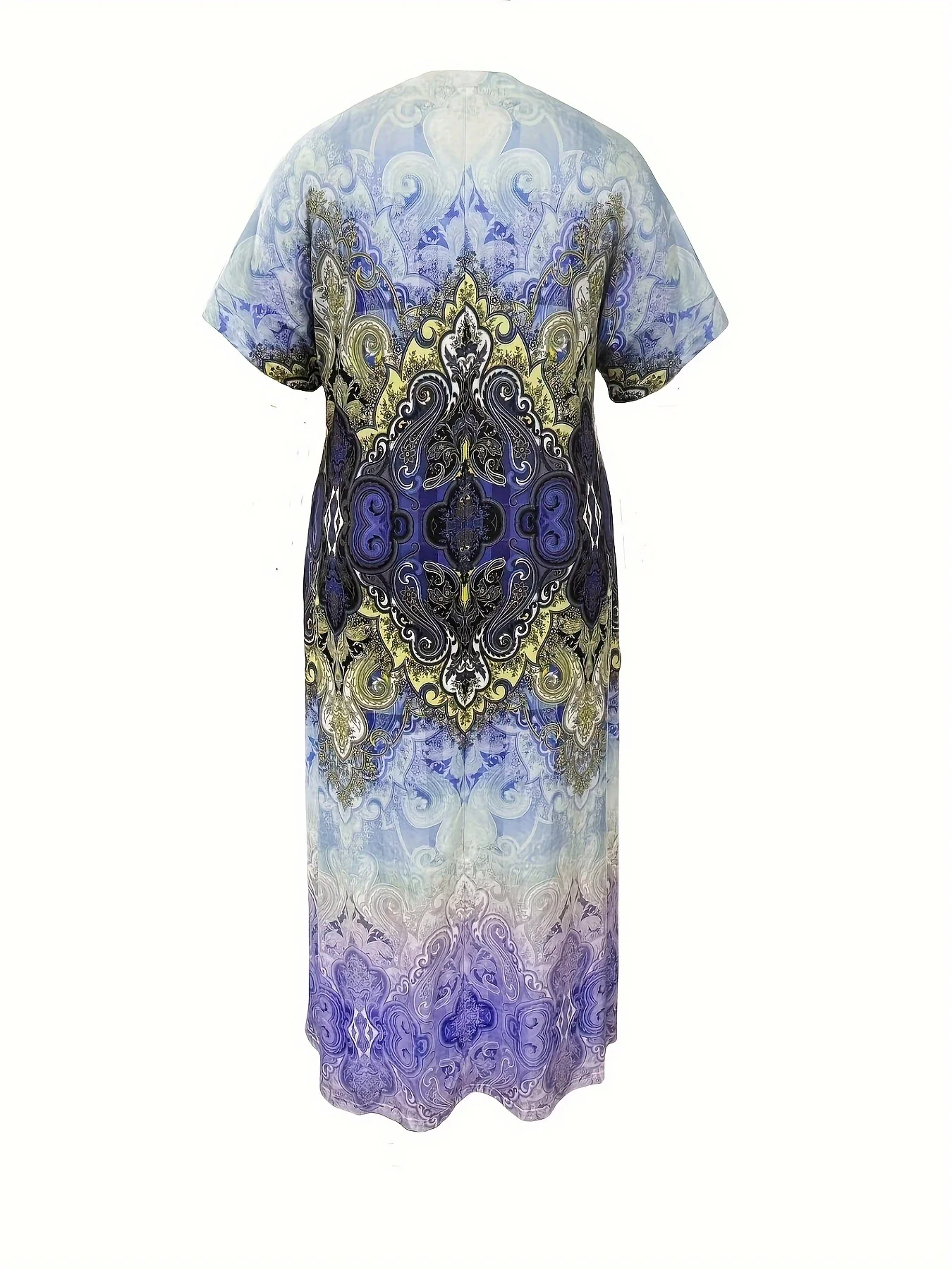 심플한 패션 여성용 브이넥 드레스 스트라이프 프린트 여성용