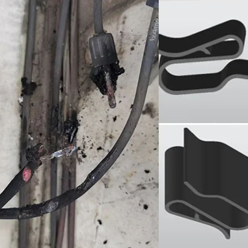 Cable Mount Solar Panel Clip Outdoor Plastic Temperature Resistant Waterproof Wire Holder Organizer 2 Lines 50Pcs