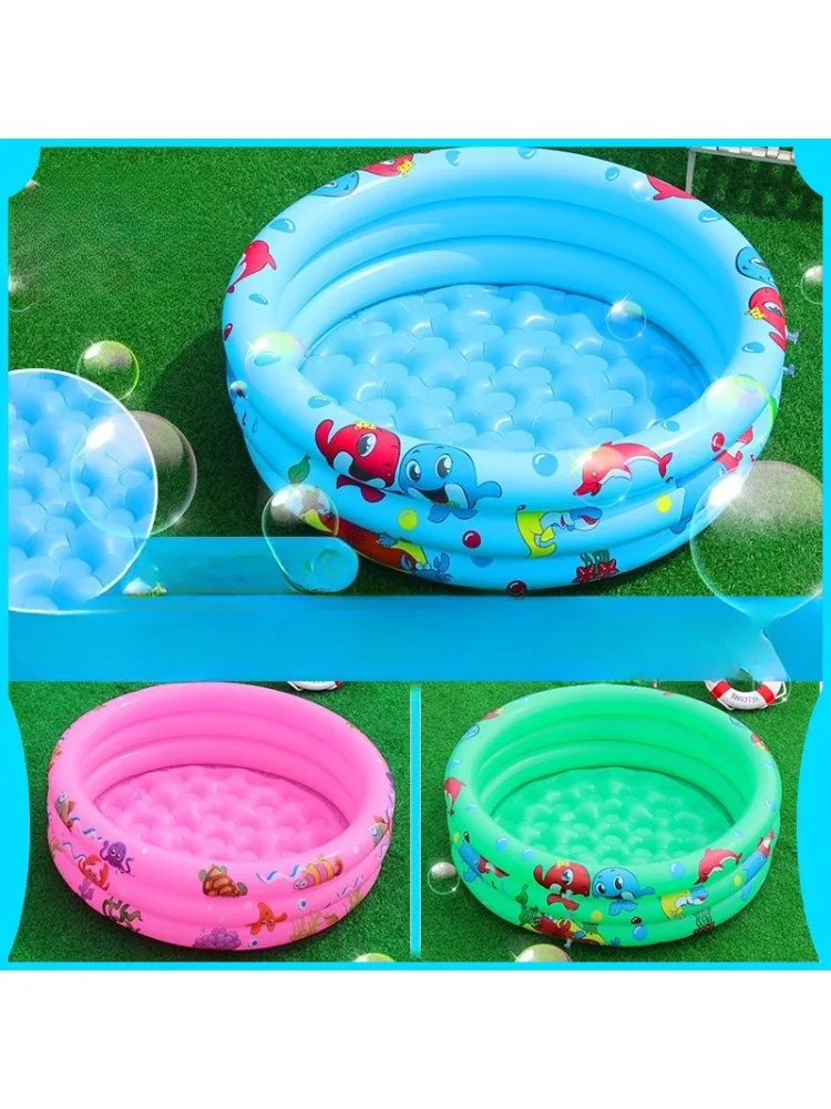 Inflatable Ball Pool Kids Pool - Round Print Water Play Pool for Kids Family Swimming and Fishing Game Fun Fishing & Summer Fun