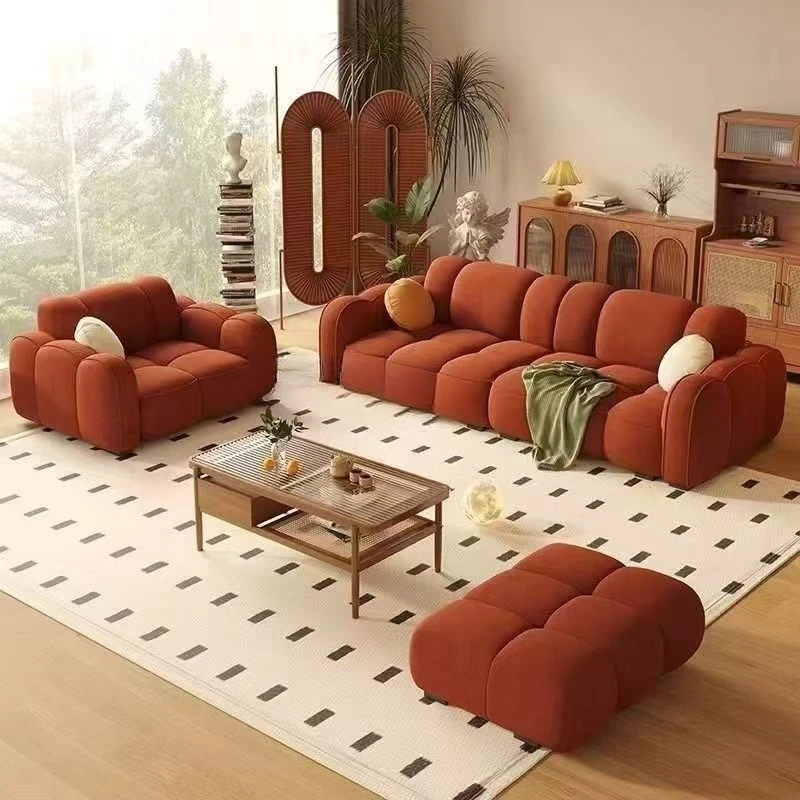 

American fabric sofa American pastoral sofa green sofa, living room B & B light luxury Internet celebrity cream