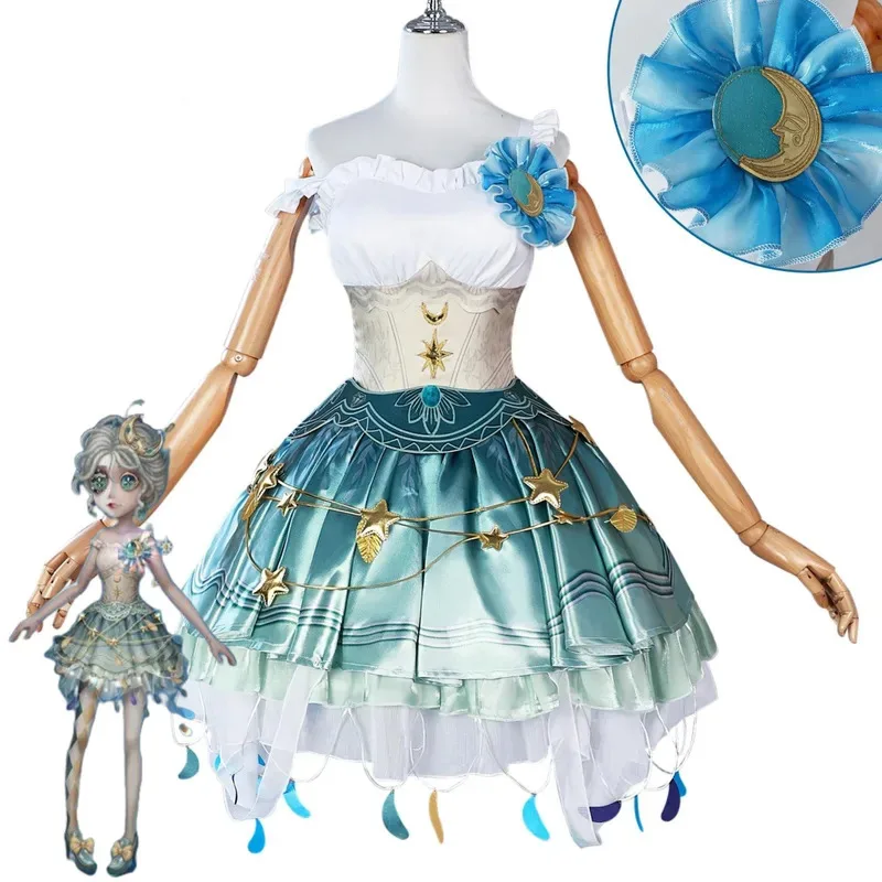 

Игра Identity VMargaretha Zelle, женский костюм танцовщицы, белое, зеленое платье принцессы, юбка Лолиты, парик, женский сексуальный костюм для вечеринки