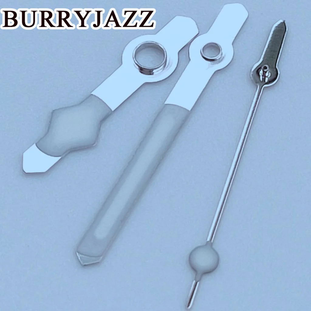 BURRYJAZZ silvery Watch Hands Luminous Hands Fit NH35 NH36 7S26 7S36 4R35 4R36 Movements