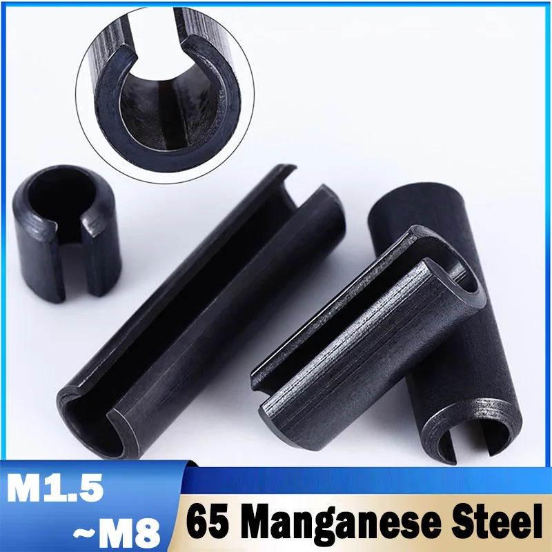 5~100Pcs M1.5 M2 M2.5 M3 M4 M5 M6 M8 65 Manganese Steel Slotted Spring Pins Cylindrical Open Positioning Pins GB879