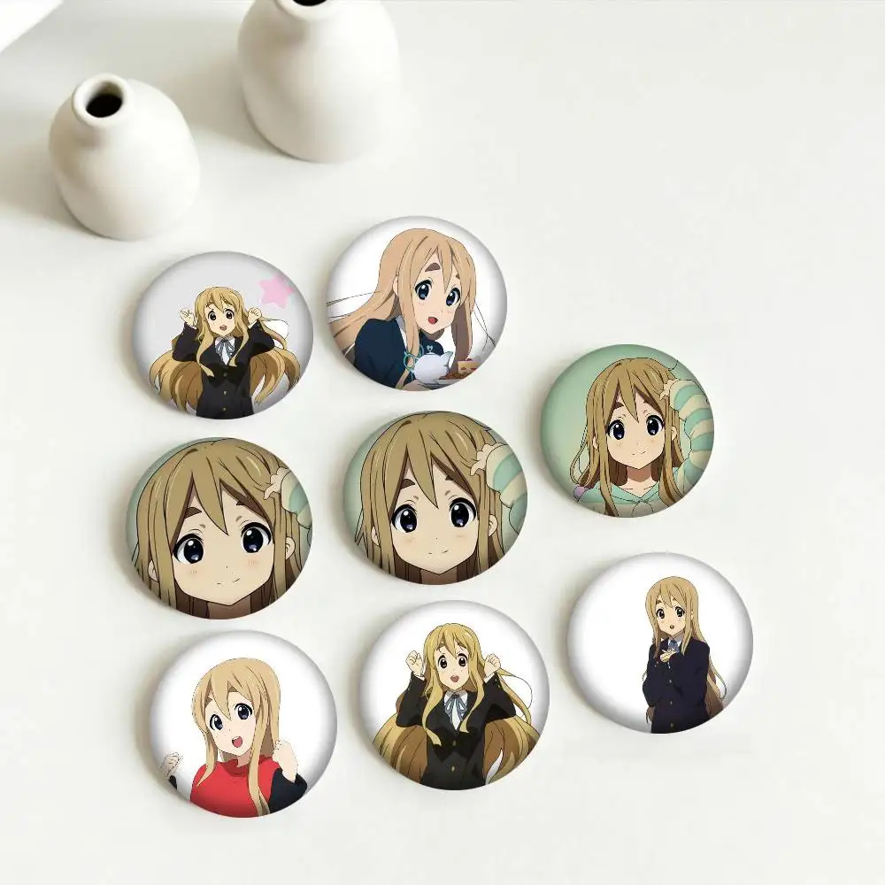 A-Anime K-On! Kotobuki Tsumugi 25 32 44 58 75mm Badges Personalized Round Brooches Pins Accessory Gift