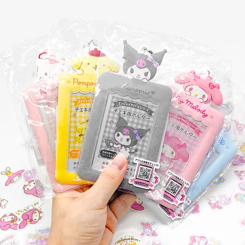 

Sanrio Series Cartoon Cute Melody Kuromi Cinnamoroll Hello Kitty Card Set Card Hanger Keychain Student Bus Card Set Key Chain