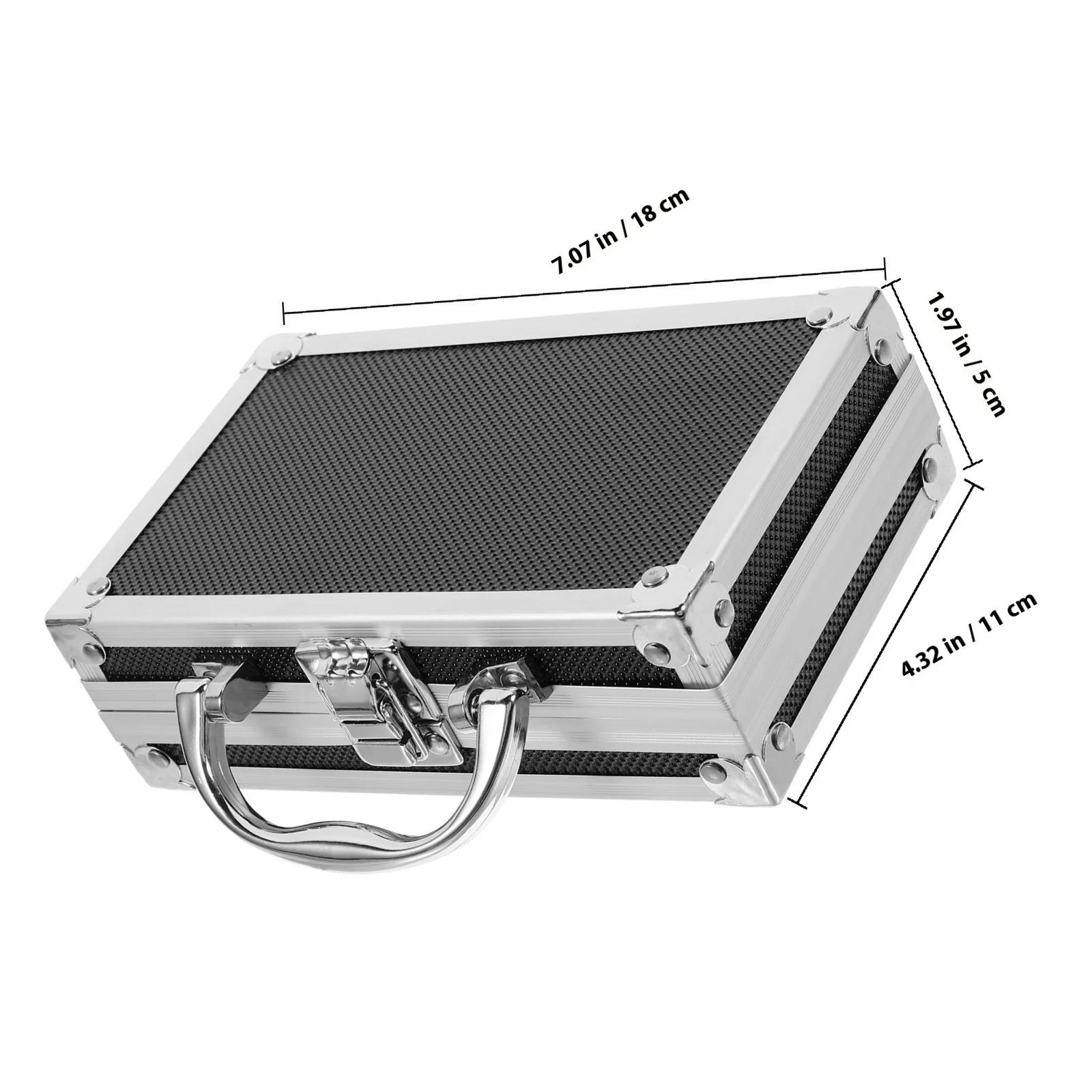 Boîte de rangement d'outils portables en alliage d'aluminium, grande mallette en métal Portable antichoc, organisateur professionnel, mallette à outils de voyage