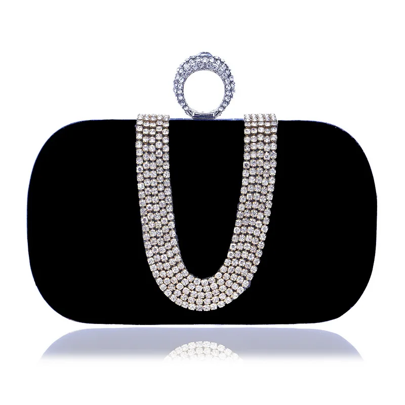 Luxury Women Evening Bags Diamond luxury Clutch bag Party Diamonds Lady black Red Chain Shoulder bag Handbags for Purse