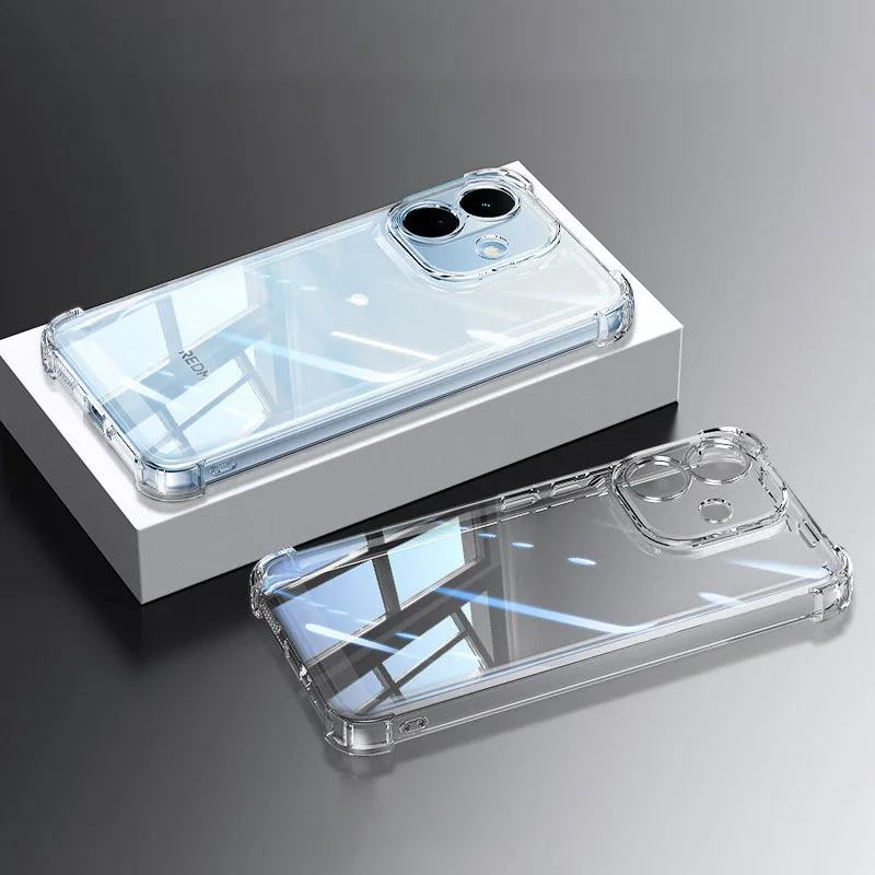 Weiche Silikon-Handyhülle für Redmi Note 17 Pro Max Note17 17Pro 5G, transparent, stoßfest, Airbag, hochwertige Stoßstangenabdeckung, Funda