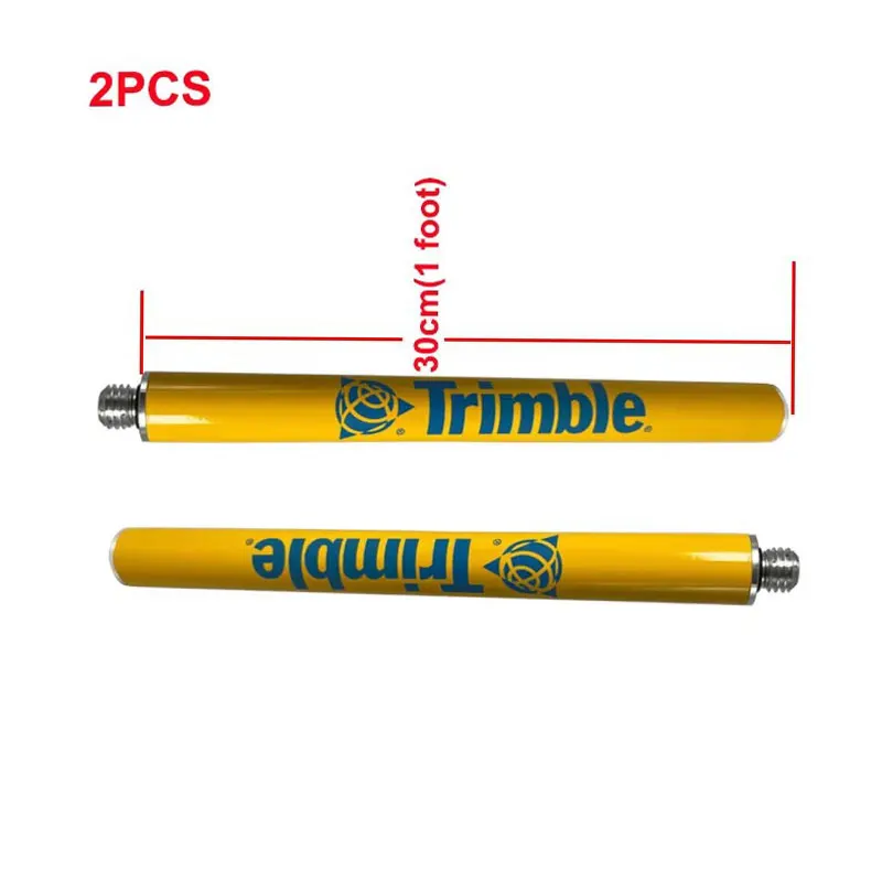 

2PCS 30cm 1 Foot Surveying Extension Pole Prism Antenna Extend Section For Trimble R12i R12 R10 R9snR8s R2 GPS 5/8 x 11 thread