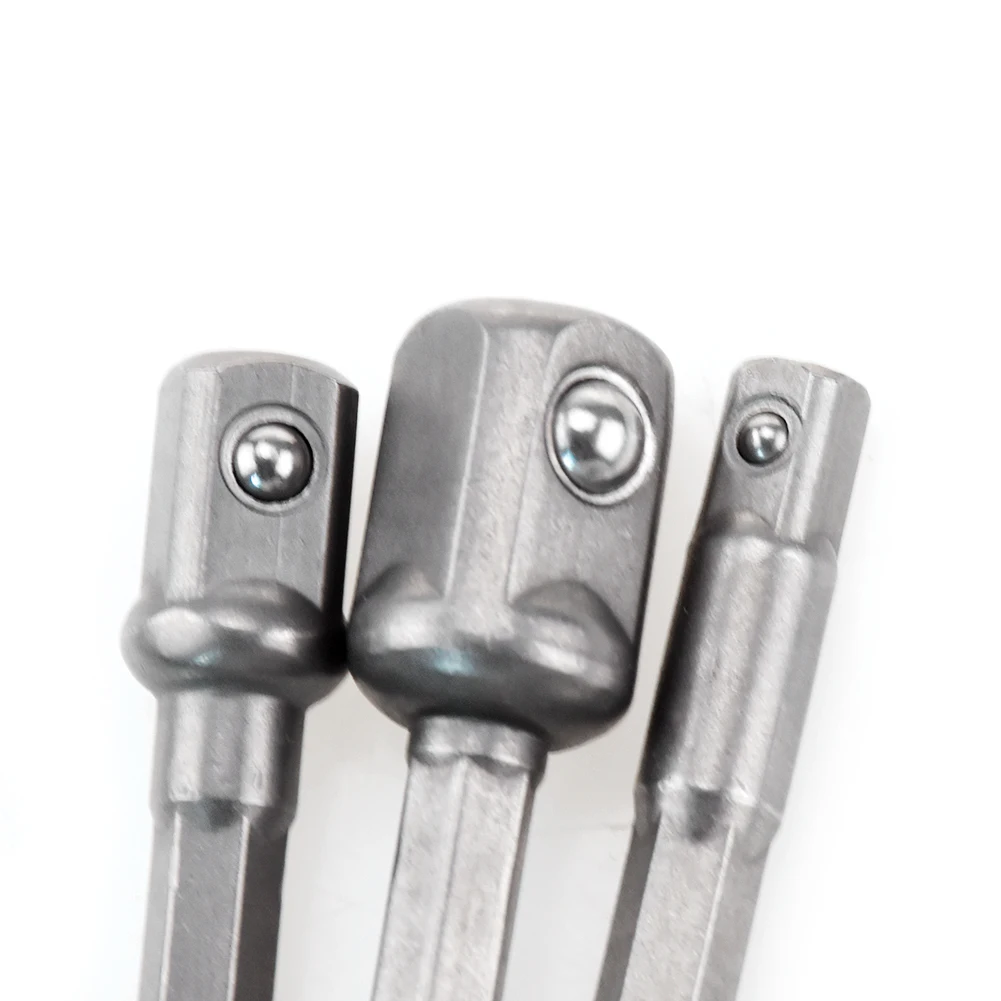 1/4 3/8 1/2 3-Piece Set 50mm Hexagonal Handle To Square Head Socket Extension