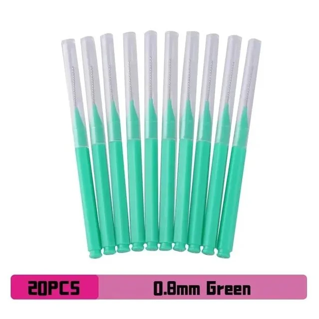Interdental Brush Box Interdental Brush20pcs Clean Tooth Gap Braces Gap Straight Orthodontic Interdental Brush Interdental Brush