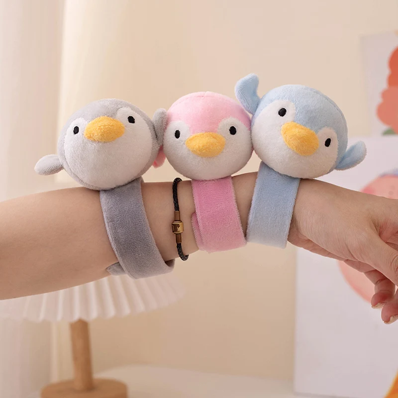 22cm Penguin Plush Papa Circle Simulation Penguin Anime Kawaii Stuffed Animals Wrist Hug Plush Soft Doll Birthday Kids Gift Toy