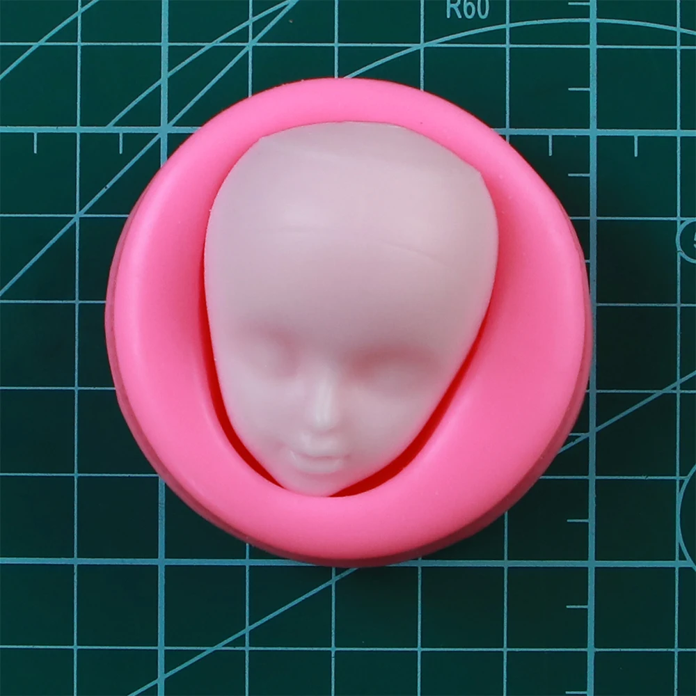 3D woman girl face cooking tools wedding decoration Silicone Mold DIY head Fondant Sugar Craft baking tools for cakes F0659