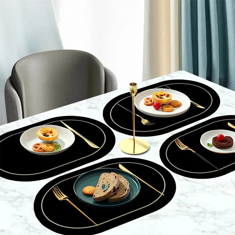 مفارش أطباق ذات أشكال إبداعية، سجادة شاي القهوة بتصميم مزدوج الجوانب، سجادة مكان ديكور المطبخ على الطراز الشمالي، وسادة أدوات المائدة #4