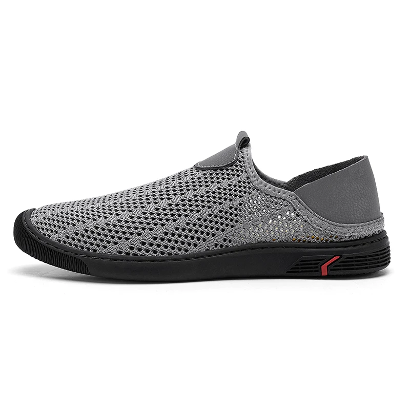 Men's Casual Shoes Men's Fashionable All-Matching Sneakers Men's Shoes Flying Woven Breathable Mesh Cloth Shoes