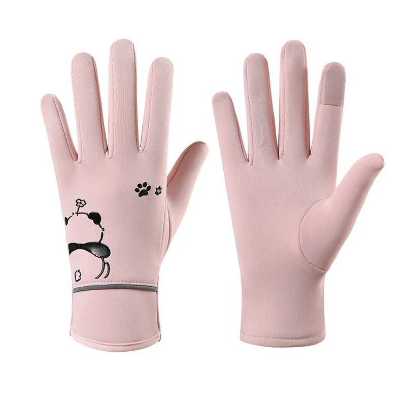 قفازات أطفال للرياضات الخريفية والشتوية، ركوب الدراجات، اللعب بالثلج، الحفاظ على الدفء، إضافة مخملية ومضادة للانزلاق
