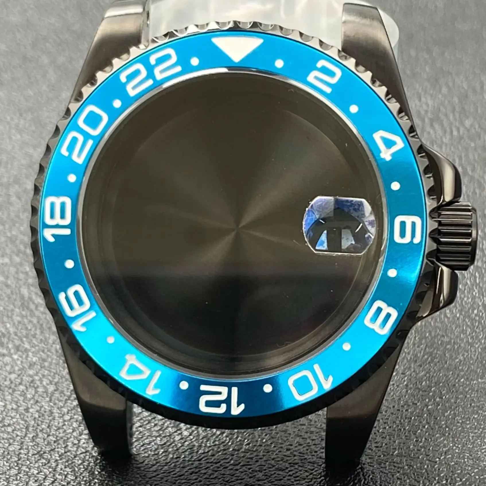 40 mm zwarte NH35 horlogekast saffierkristal 120 klik unidirectionele bezel waterdicht voor Seiko Mod NH34/NH36 28,5 mm wijzerplaat