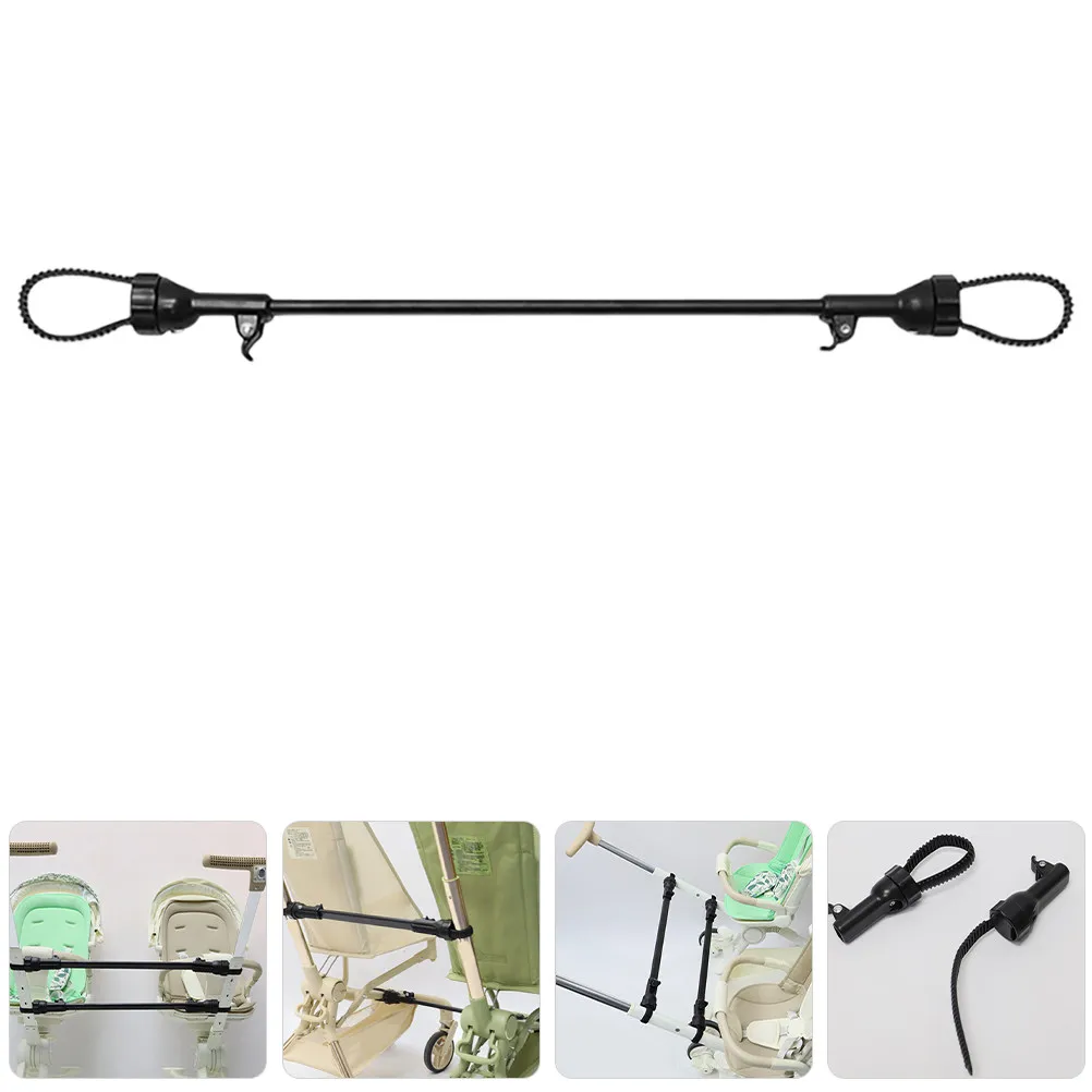 2Pcs Twin Stroller Connector Lightweight Detachable Stroller Adapter for Two Single Strollers Handling Adjustable Fit