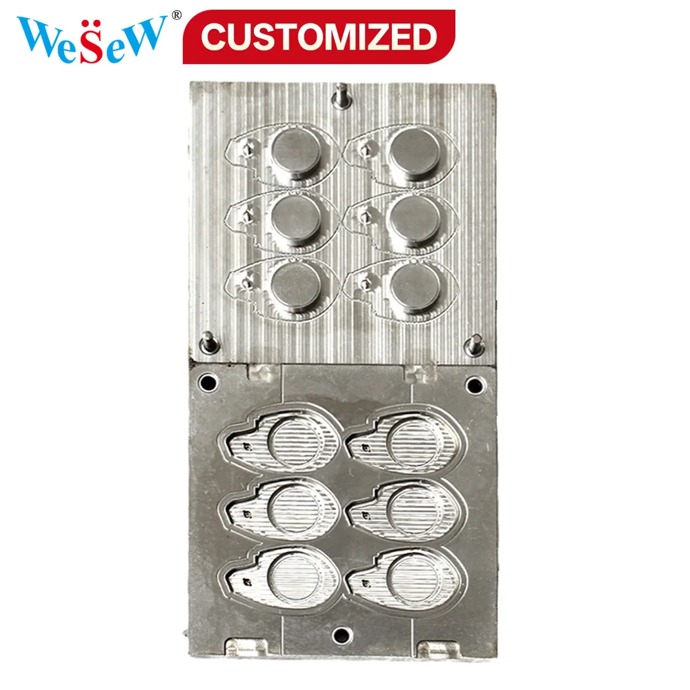 Industrial-Grade Machining of Aluminum Alloy and Stainless Steel Precision Molds 6-Cavity Button Injection Molding Mold CNC