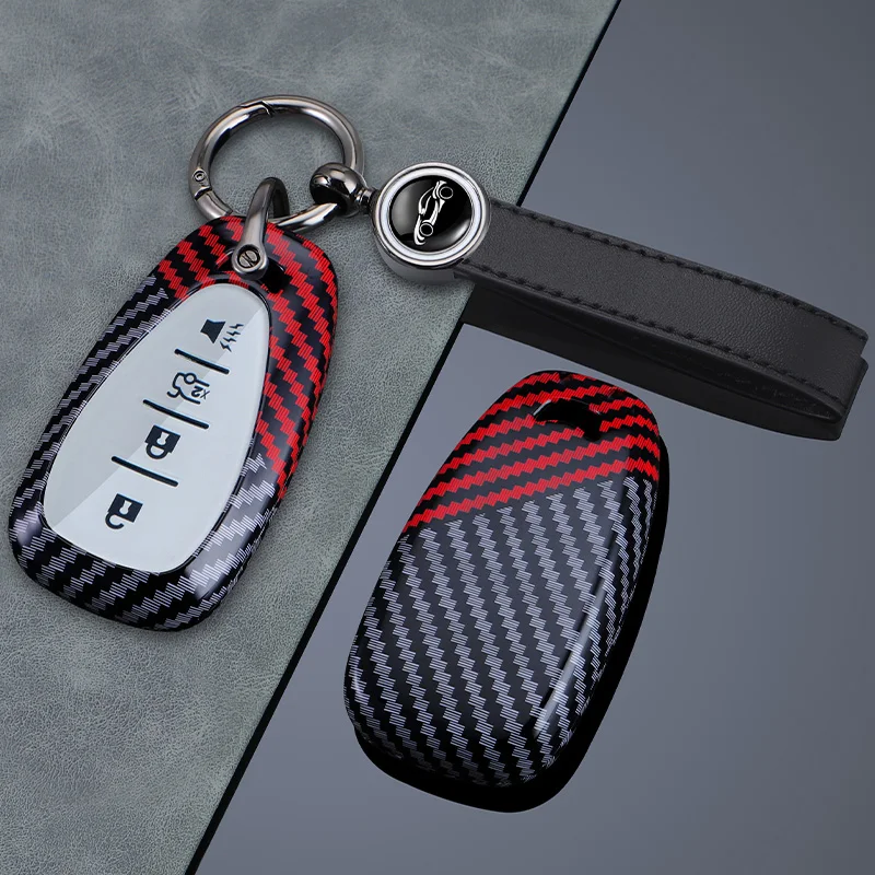 Carbon Fiber Car Key Cover Fob Case Shell for Chevrolet Onix Equino Cruze Spark Sonic Camaro Volt Bolt Malibu Blazer Traverse