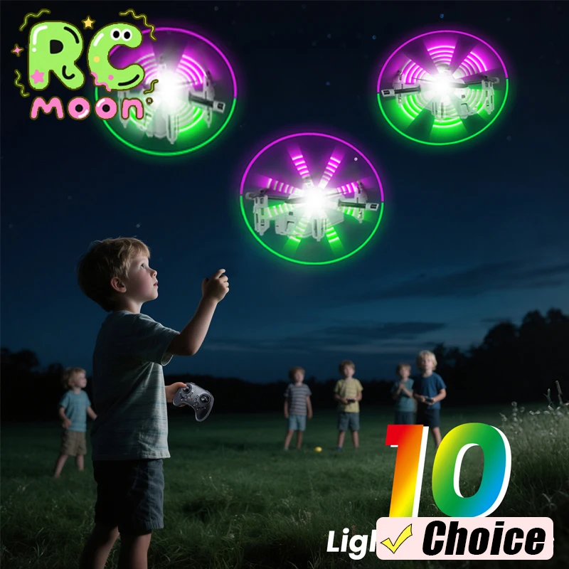 

Remote Control Drone 1 Key Return With LED Light 360 Degree Rotation 2.4G Electric Dron Quadcopter Toys Gifts For 14+ Kids