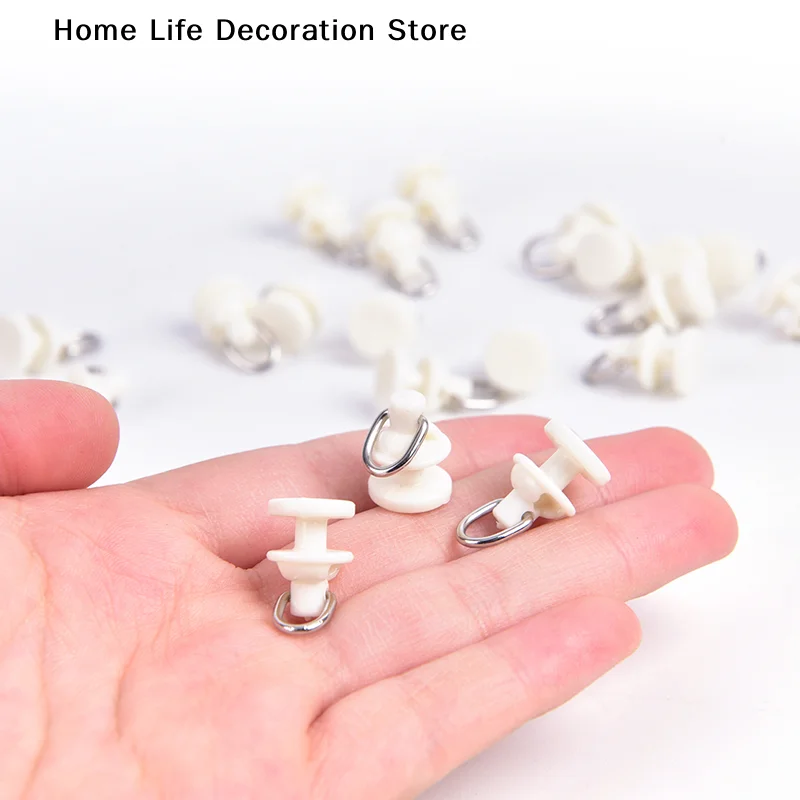 20pcs Plastic Curtain Track Glider Ceiling Sliding Curtain Track Hooks Drapery Rail Roller Carrier Shower Curtain Pulley Window