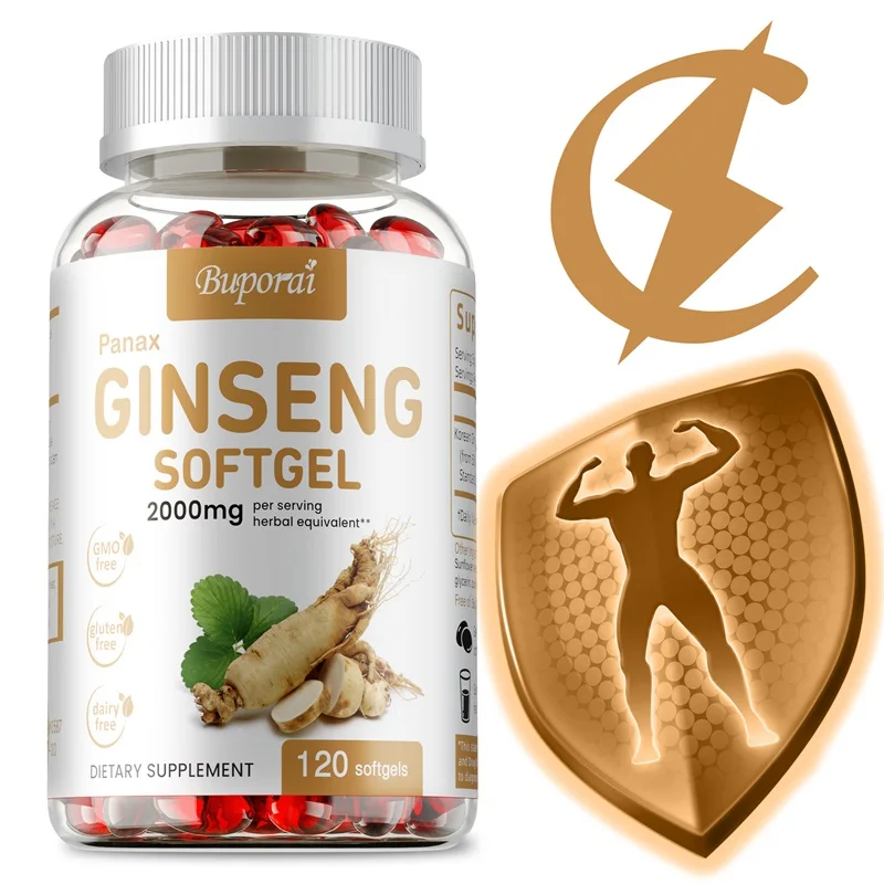 

Red Panax Ginseng Supplement - Promotes Energy Production, Enhances Immune Health, Antioxidant Protection, and Improves Vitality