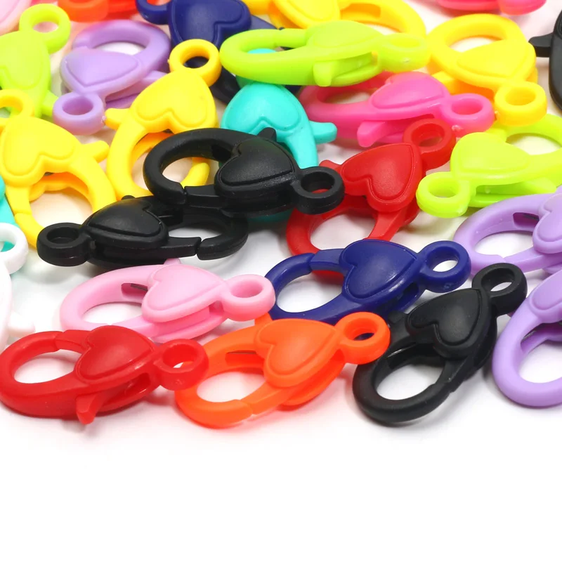 

Acrylic Lobster Clasp Hook 12x22mm 10pcs Mix Colored Keychain Sweet Key Rings For DIY Jewelry Making Charms Handmade Accessories