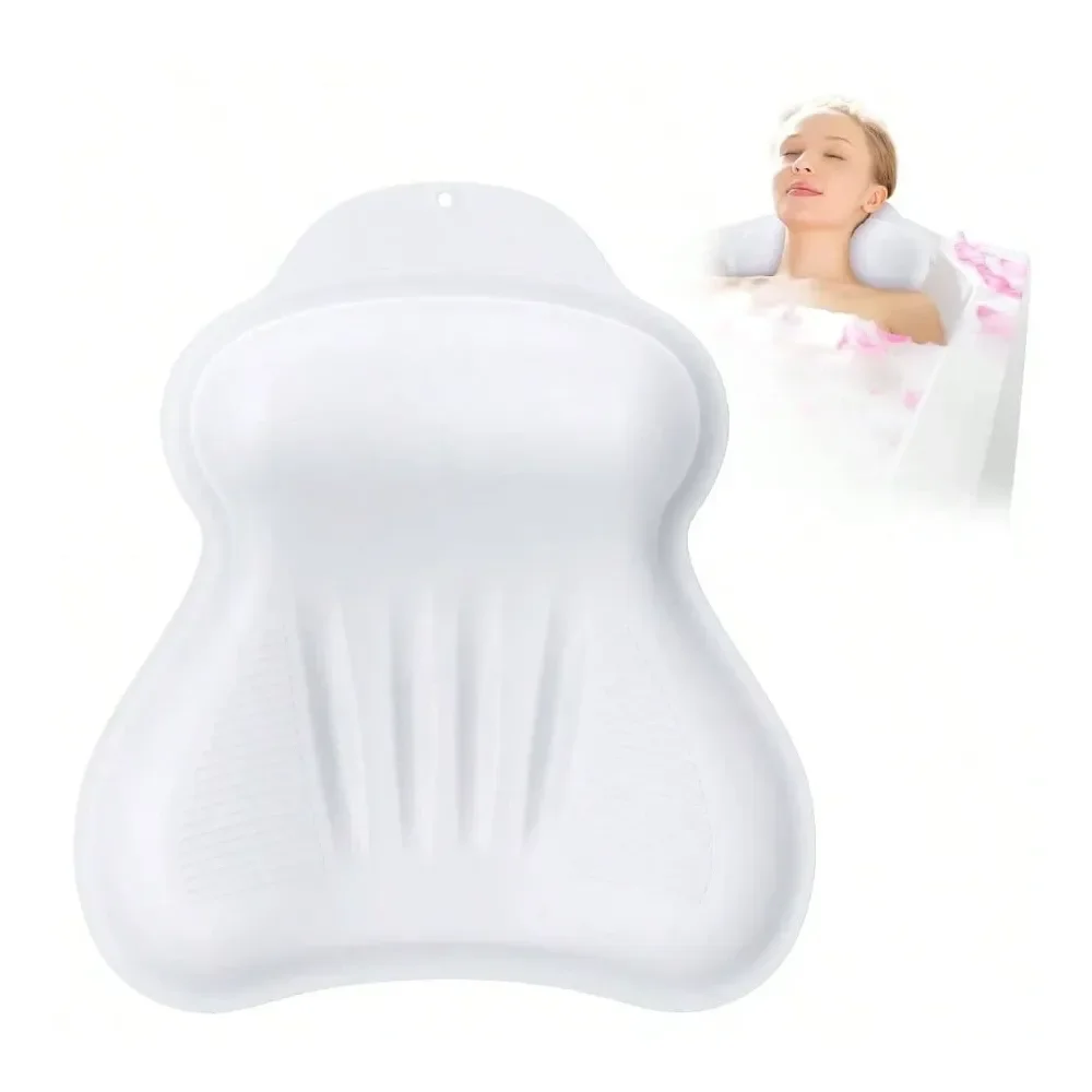 

Bath Pillow, New ial Bath Pillows Tub Neck And Back Support, Bath Tub Pillow With 4D Press Inflatable Airbag And Non Slip