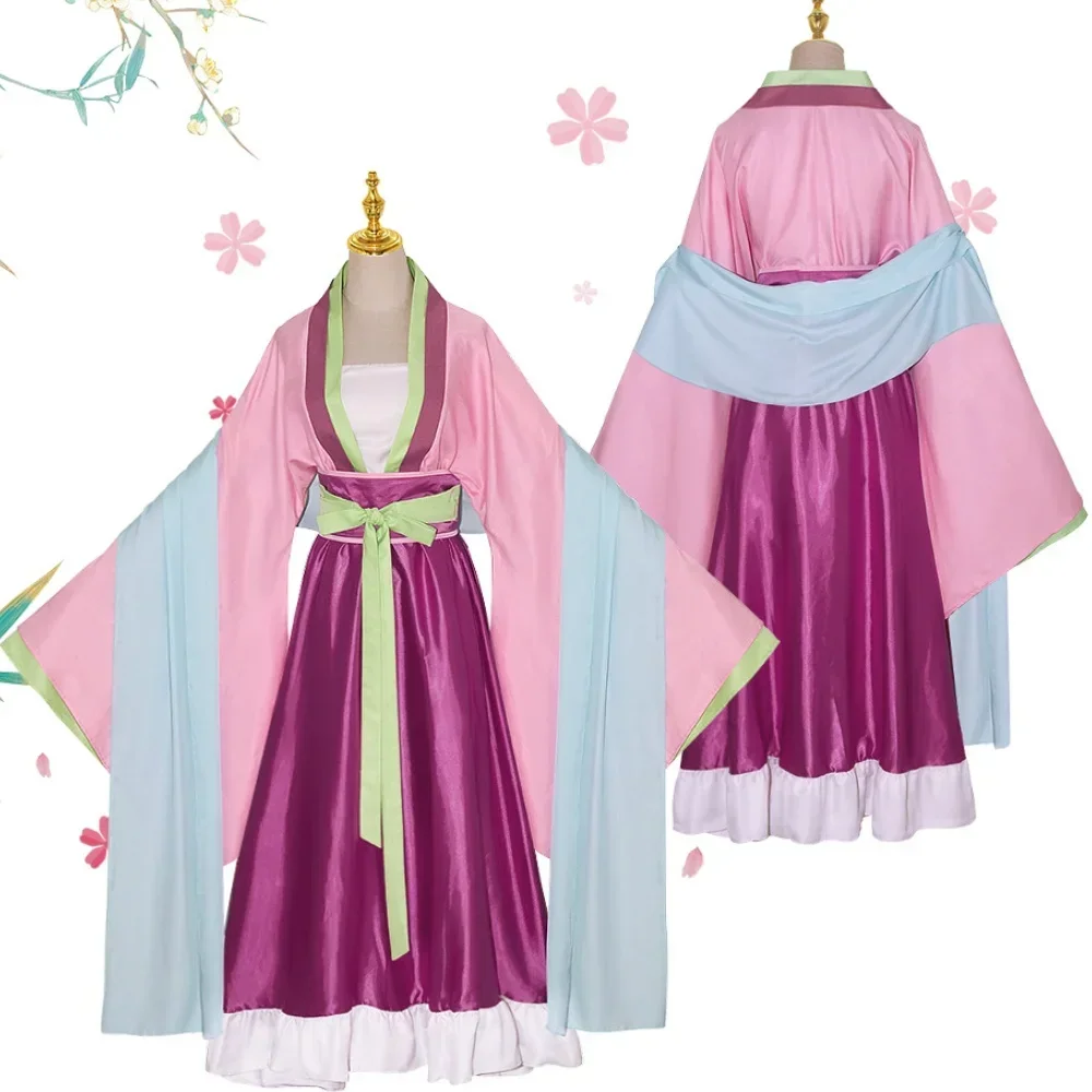 Maomao Cosplay Costume Anime The Apothecary Diaries Pink Hanfu Ancient Dress Halloween Party Performance Costume MaoMao cosplay