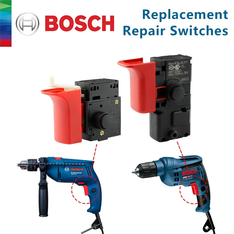 

Переключатель скорости электродрели Bosch TBM34/3500 GBM10/13RE TSB1300 с реверсивным переключателем, запасные части для ремонта