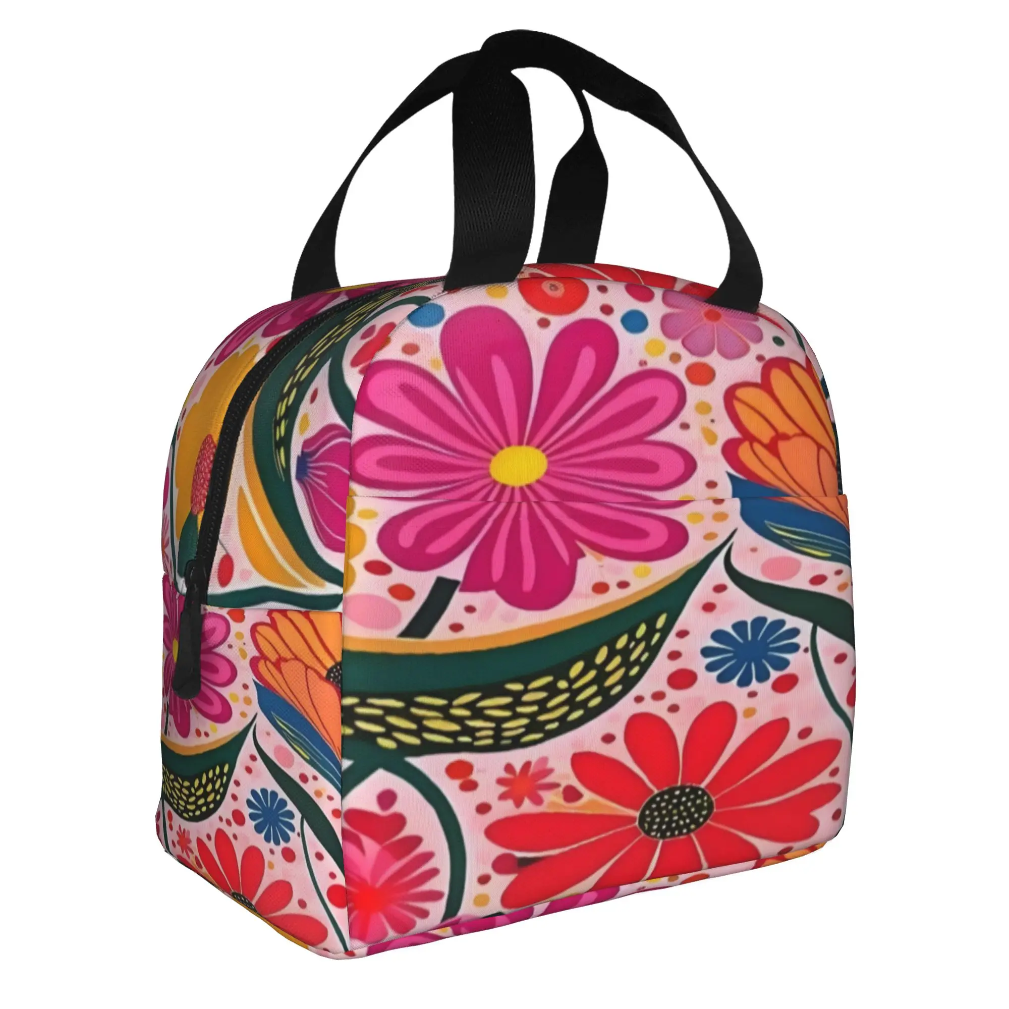 Japane  Yayoi Kusama Abstract Mountain Portable Lunch Boxes Women Leakproof  Thermal Cooler Food Insulated Lunch Bag School
