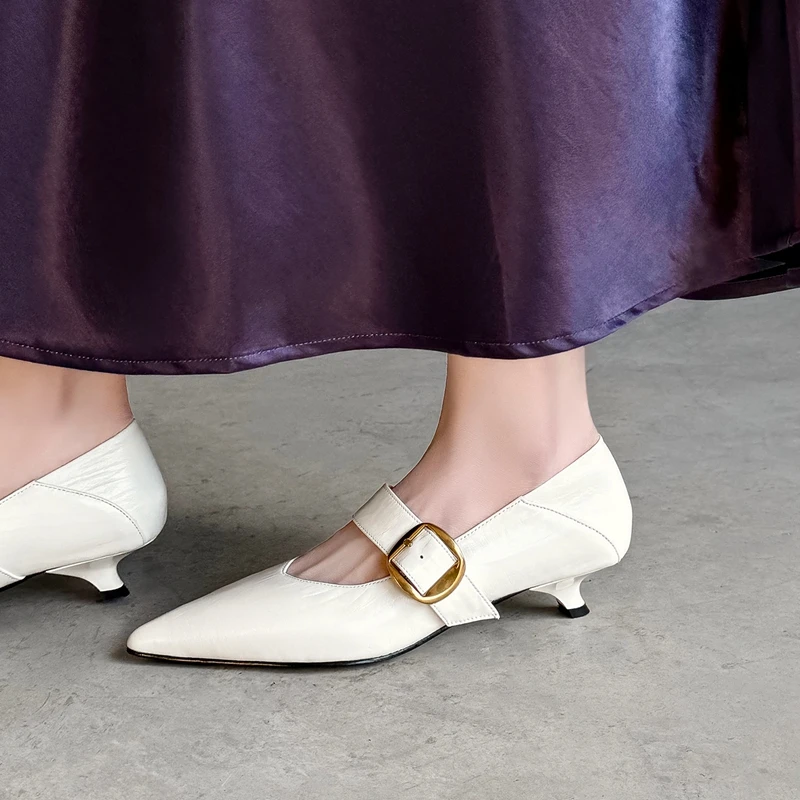2026 新秋本革女性の靴ポインテッドトゥメアリージェーン女 - Women Shoes Mk のレビューと価格