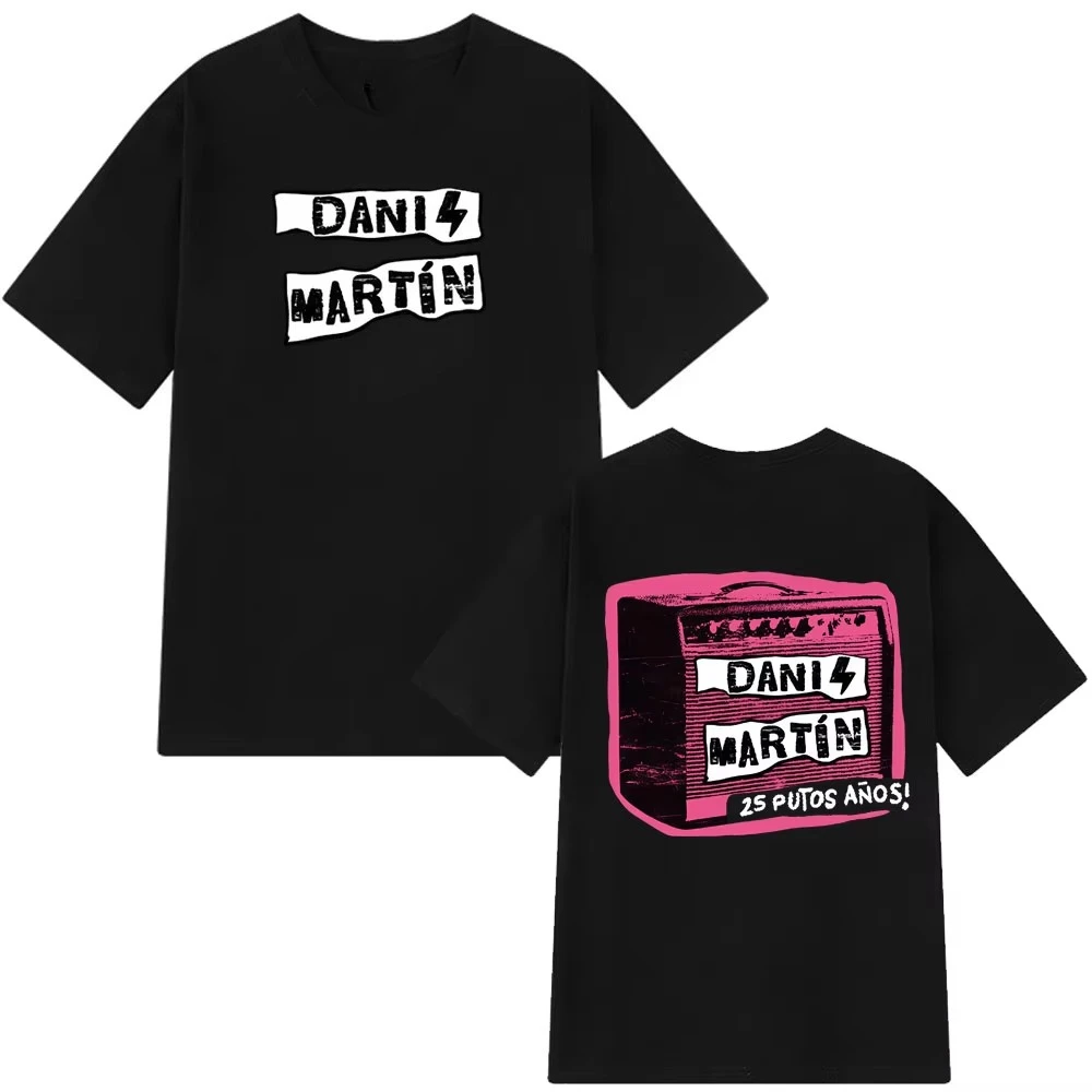 2026 Neues Dani Martín 25 Jahre Print T-Shirt für Männer und Frauen, Oversized, Baumwolle – Detail 2