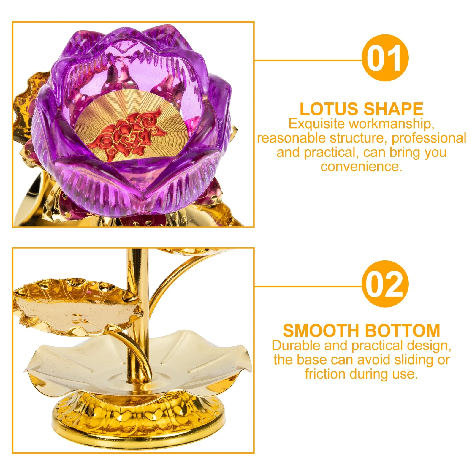 

Lotus Glass Holder Table Candlestick for Nursery Dorm Decor and Farmhouse Home Decoration